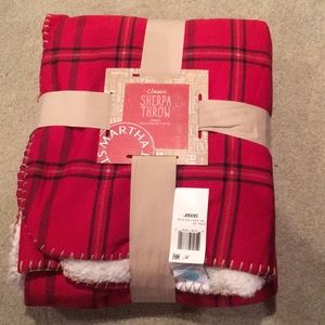 NWT Martha Stewart collection Sherpa throw